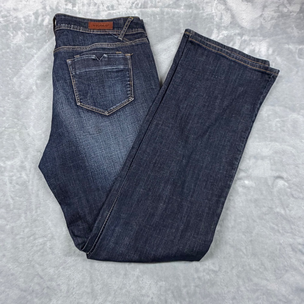 VTG Y2K Vigold Womens Size 17 Bootcut Jeans Dark Wash Double Button